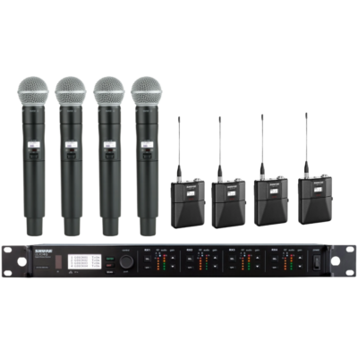 Shure ULXD4Q Quad Channel Wireless Microphone Kit